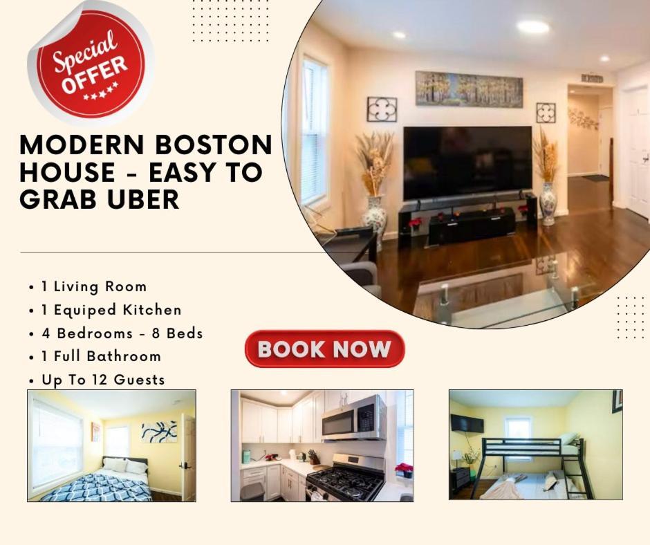 30-1 4Br Boston - Comfortable Apt Near Mbta Eksteriør billede